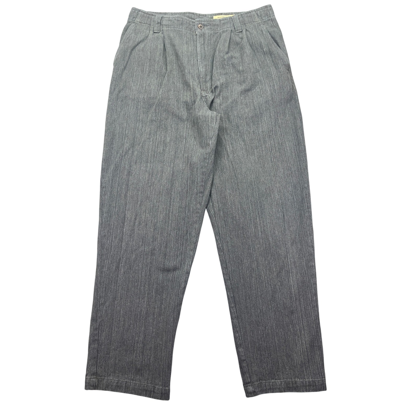 Timberland Pleated Trousers Of Distinction Gray Cotton Pants Size 35 Fits 33"